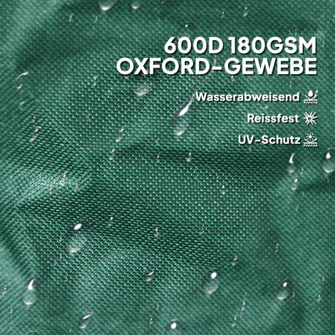 Sac de jardin 2x160L imperméable avec poignées de transport, solide et robuste, sac à feuilles vert (1/5)