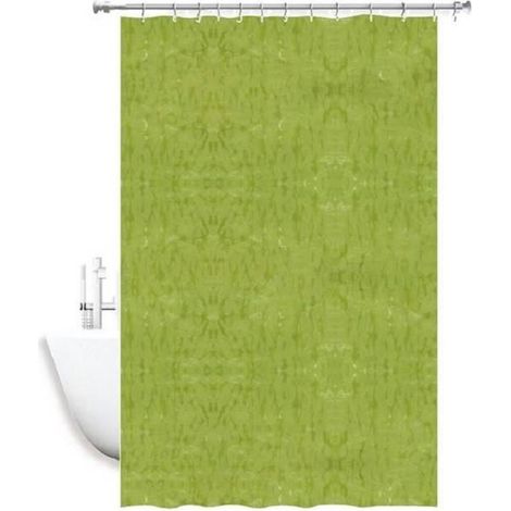 Trade Shop - Cortina De Ducha Anti-soporte A Prueba De Agua Verde 180 X 240 Cm Con Anillos De Baño 2d 52132 -