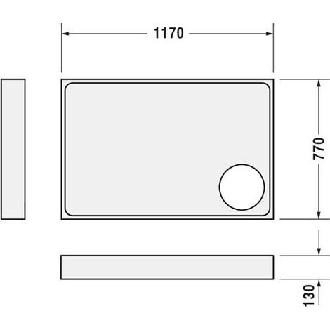 Support de baignoire Duravit pour 720121 1200x800mm