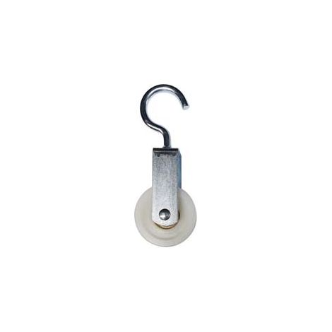 CARRUCOLE CON GANCIO RUOTA NYLON CON CUSCINETTO- - mm.40 - 12 pezzi