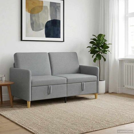 vidaXL Sofá con almacenamiento Gris Claro 152 x 78 x 87 cm Poliéster (1/5)