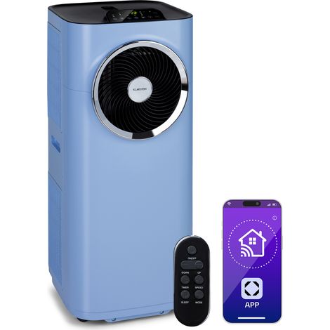 Klarstein Climatiseur Mobile Silencieux, Smart Climatisation Portable 5 en 1, Mini Clim, Purificateur et Elimination Odeurs, Déshumidificateur d'Air, Mode Nuit, Faible Conso, 12K BTU, Climatiseurs