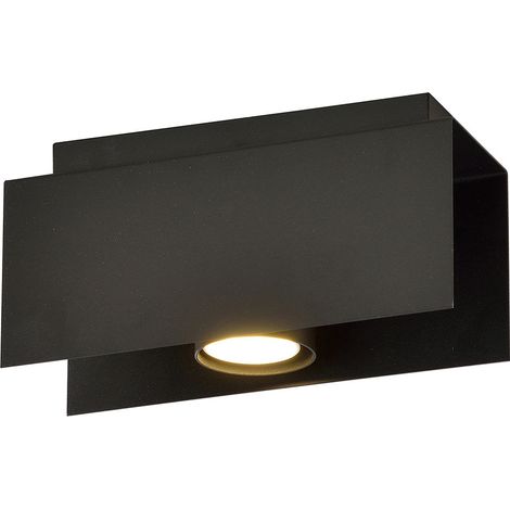 Plafoniera Moderna 1 Luce Kenno In Acciaio Nero (1/5)