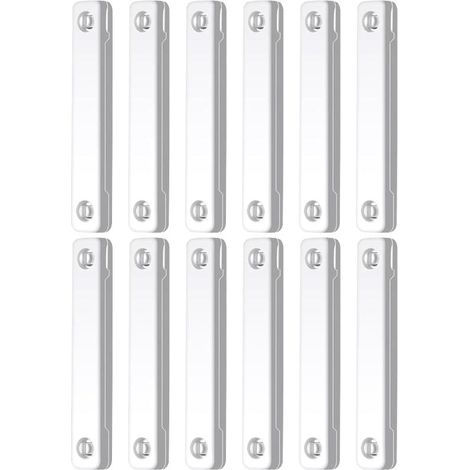 12er Set weiße magnetische Befestigungen für Mückengitter, bohrfreie Halter ideal für Fensterbeschläge und Wohnungen (1/5)