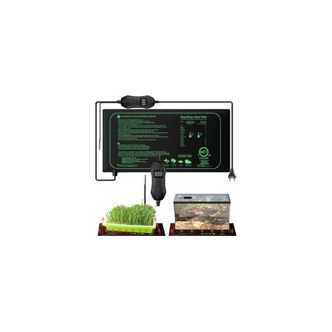 Tapis Chauffant pour Plantes: Tapis Chauffant pour semis, Tapis Chauffant 25,4 cm x 52,9 cm avec Thermostat pour la Germination des Plantes et des semis, Tapis Chauffant pour Serre, Reptiles