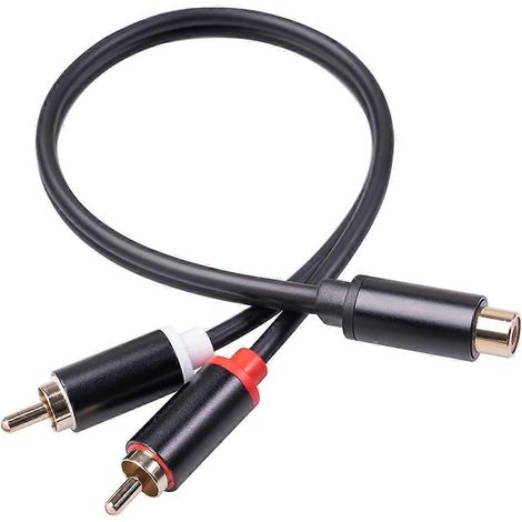 27 cm langes 1-RCA-Buchse-auf-2-RCA-Stecker-Splitterkabel als Ersatz für Kfz-Systeme