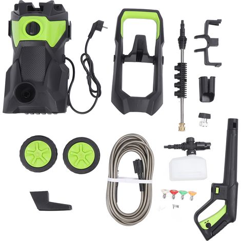 Nettoyeur haute pression électrique 4000PSI 2.5GPM haute avec 4 buses tuyau 32.8ft pour terrasse, pont, clôture, auto, camping-car, bateau vert (1/5)