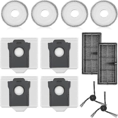 Filtre pour aspirateur brosse pour aspirateur Filtre de brosse pour aspirateur filtre de remplacement Accessoires Kit pour MOVA P10 Pro Ultra/P50 Ultra Aspirateur Side Brosses Filtres Serpillière Pads (1/5)