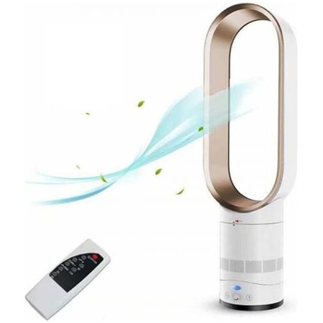 Ventilateur colonne sans pales 16 pouces – Silencieux avec 3 vitesses – Télécommande jusqu'à 6m – Design sécurisé pour enfants