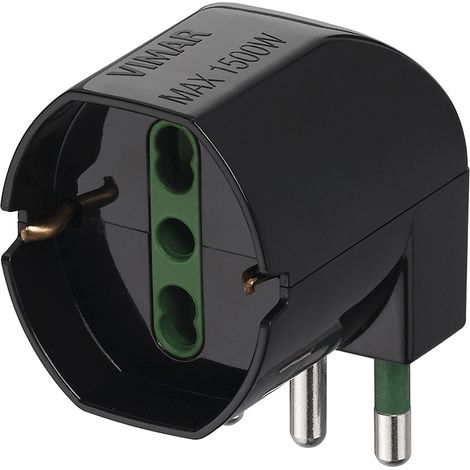 VIMAR - 00305 Adattatore sfalsato S17+univ. 90° nero