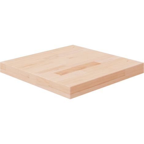 Tischplatte Quadratisch 40x40x4 cm Eichenholz Unbehandelt