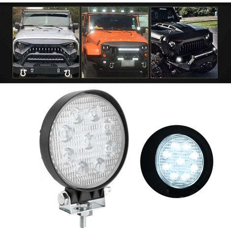 Phares et feux de travail à DEL de 27 W pour VTT et karts à 9 lampes (1/5)
