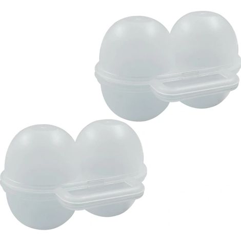 Eieraufbewahrungsboxen (2er-Set), doppelwandiges Design, praktisch und tragbar, aus PP-Material, ideal für Pool und Outdoor-Aktivitäten