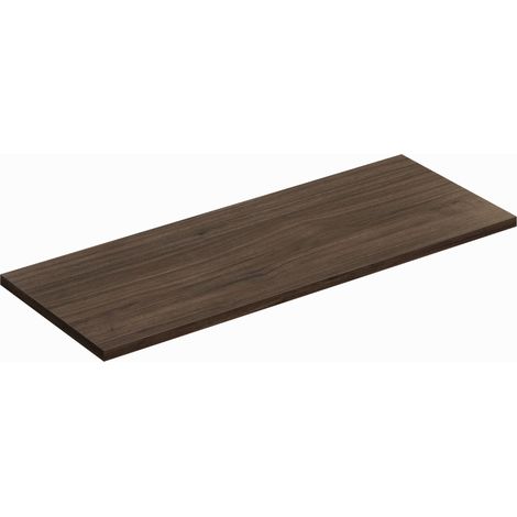 Plan de travail pour meuble de salle de bain TERRA VILLA coloris noyer foncé 120 cm