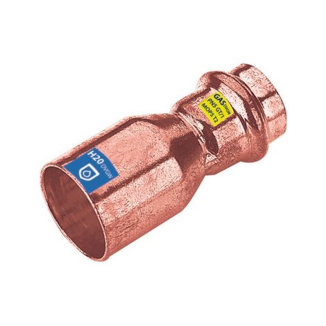 MANICOTTO DI RIDUZIONE MF IN RAME A PRESSARE ACQUA/GAS- Diam. 22 x 18- FRABO- pezzi 1