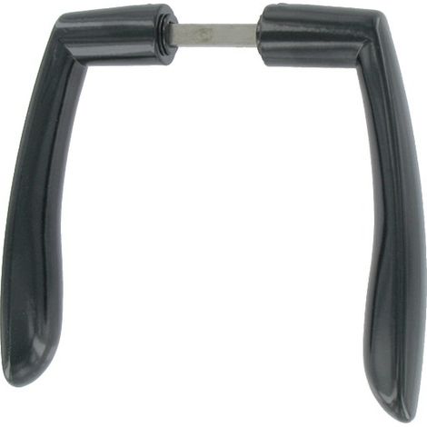 Béquille double alu noir carré 7mm pour porte épaisseur 60mm axe 90mm - TIRARD - JE392015 (1/5)