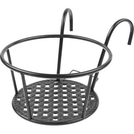 Étagère à fleurs de balcon en fer forgé, support suspendu pour pots de fleurs, étagère à fleurs vertes pour balcon, étagère de rangement d'intérieur (1/5)
