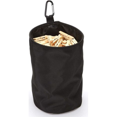 Cesta de almacenamiento plegable de tela Oxford negra para ropa.