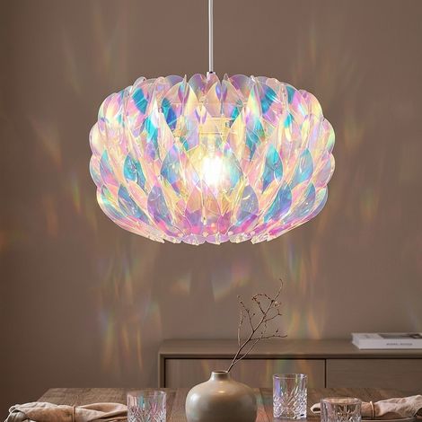 Hängeleuchte Pendelleuchte Esszimmerlampe Höhenverstellbar Chrom Metall Ø 35 cm (1/5)