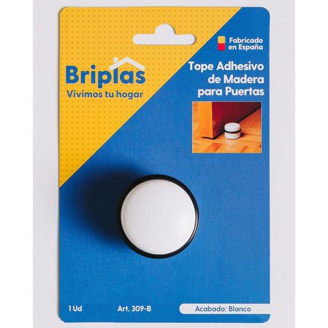 FPLUS briplas tope puerta adhesivo madera cilindro 1u blanco 309b (1/2)
