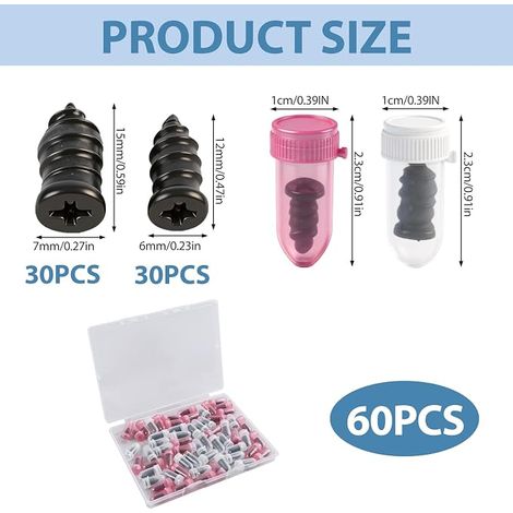 Vacuum Tire Rubber Nails, Rubber Nails with Screwdriver, Nail Repair Tyres Suitable for Cars, Rubber Tire Repair Nails, Car Tyre Repair Kit (1/4)