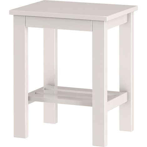Trend Table de chevet en mélaminé blanc (1/4)