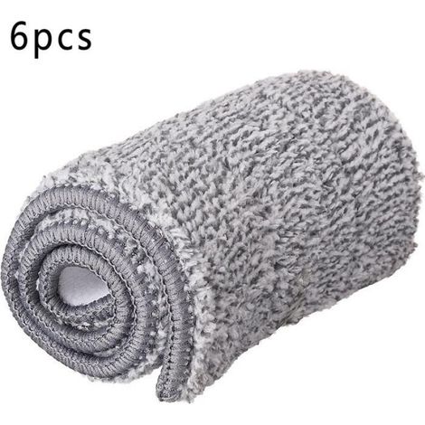 Chiffon Microfibre - 33 x 12 cm - Pour Sols Durs Et Balai Vaporisateur - Réutilisable - Lot De 6