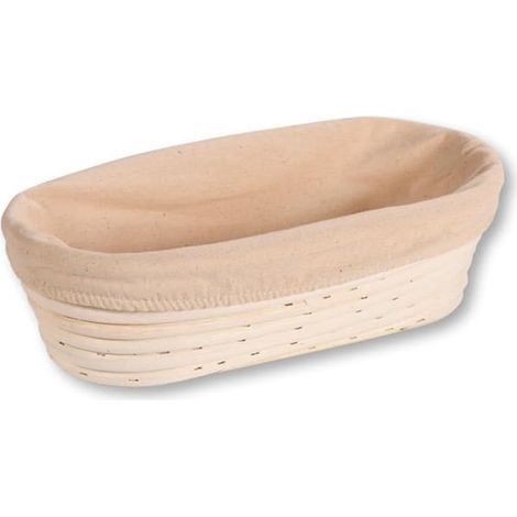 Cesta de fermentación, Material: Ratán, Forro textil extraíble, Dimensiones: 28 x 15 x 8 cm, Color: Natural (1/2)
