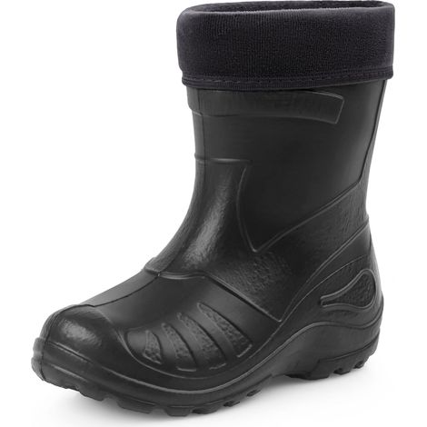 Ladeheid EVA Bottes de Pluie Unisexe Enfant Fille Garçon KL050 (Noir, 22 EU) (1/5)