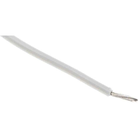 Fil de câblage électrique RS PRO, 0,51 mm², Blanc, 20 AWG, 30.5m, 600 V ( Prix pour Bobine de 30 Mètres )