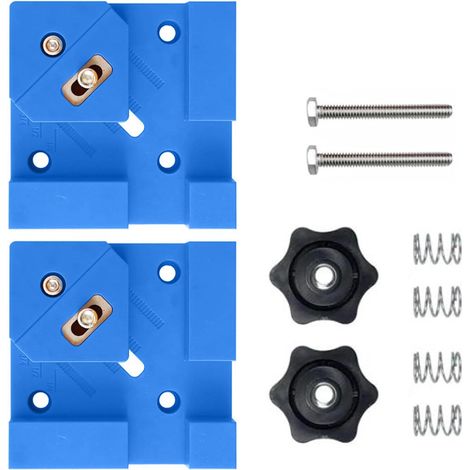 Lot de 2 pinces d'angle robustes à 90 degrés adaptées pour les menuiseries en bois et les armoires, les cadres de boîtes, les colliers de serrage carrés pour armoires (1/4)