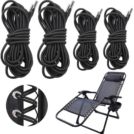 Replacement Universal Elastic Rope for Relax Chair, Elastic Laces for Zero Gravity Chair, Replacement Rope for Zero Gravity, Folding and Reclining Chair (1/4)