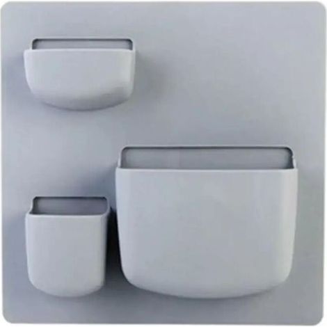 YMYNY En plastique auto-adhésif étagère de rangement mural salle de bain cuisine réfrigérateur réfrigérateur support de rangement support organisateur (1/4)