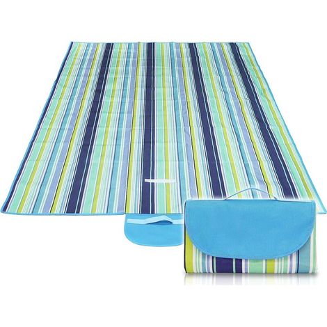 Couverture de pique-nique en plein air, lavable en machine, imperméable(bleu-vert)