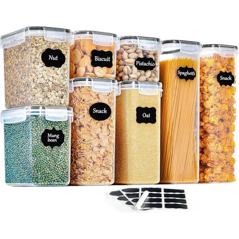 Vorratsdosen 8er Set luftdicht mit Deckel für Küche & Haustierfutter (1/5)