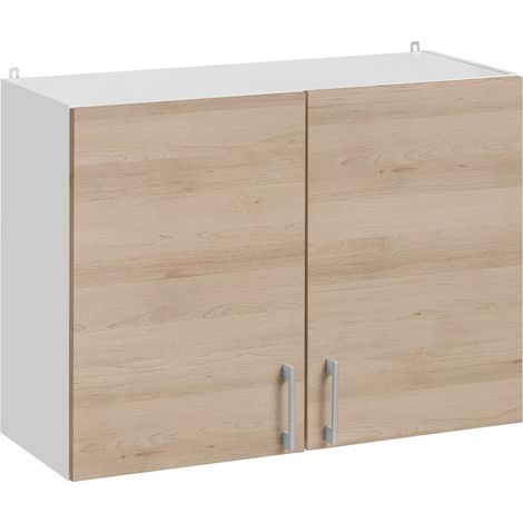 Mueble alto de cocina Eco Roble Natural L 80 cm con 2 puertas