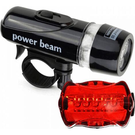 Lampe torche Vélo avant arrière lumière ensemble vélo phare LED lampe de poche feu arrière nuit cyclisme lampe Kit VTT feu arrière lampe
