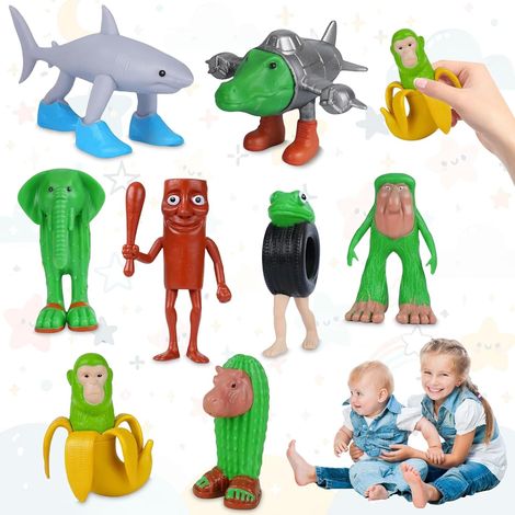 pezzi di divertenti statuette da scrivania 3D, divertenti statuette italiane, Tung Tung Tung Sahur, cervello italiano, mensola per statuette da scrivania divertenti Brainrot e idea regalo originale (1/5)
