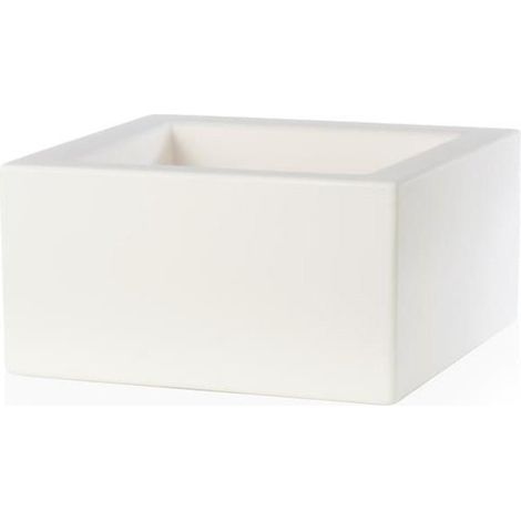 Moderner Vase "Cubo Schio Basso" Essential aus Kunststoff für Garten und Blumen und Pflanzen -Weiss (1/5)