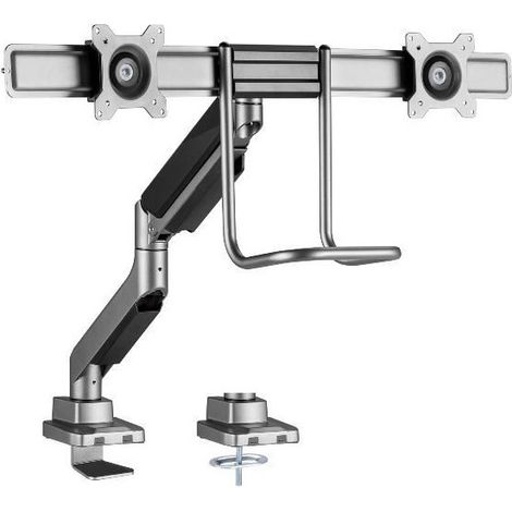Soporte de mesa equip 650176 articulado para 2 pantallas de 17\" a 32\" vesa 100x100 max 2x10kg negro
