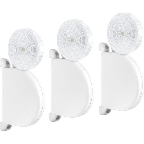 Bobine de ruban en 3 parties pour volets roulants rotatifs, montage en surface avec système de charnière, blanc. (1/5)