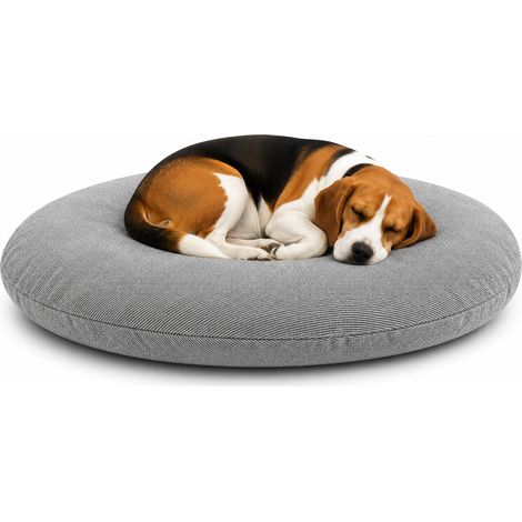 Panier Chien - Coussin Chien et Chat - Ovale Gris - 80 x 62 x 8 cm - Déhoussable - Lavable à 30°C (1/3)