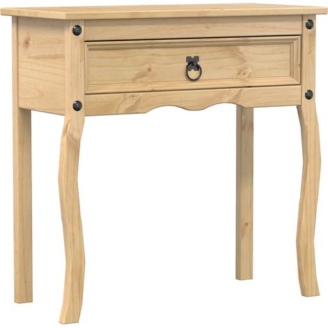 Mobile da ingresso consolle dal design elegante con cassetti 73 x 35 x 73 cm in legno di pino DEC031972