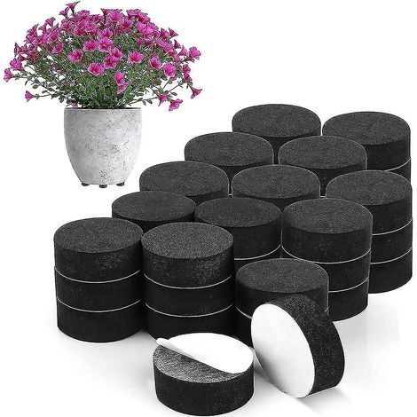 60 Topfpflanzen-Untersetzer, natürliche Blumentopf-Untersetzer, Garten-Topfpflanzen-Untersetzer, unsichtbare Topf-Erhöhungs-Untersetzer für den Außenbereich