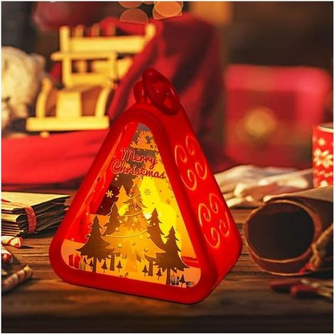 Lampe de table décorative suspendue vintage, petite veilleuse pour sapin de Noël, cheminée, décoration intérieure et extérieure pour fenêtre, chambre, table de chevet ou bureau. (1/5)