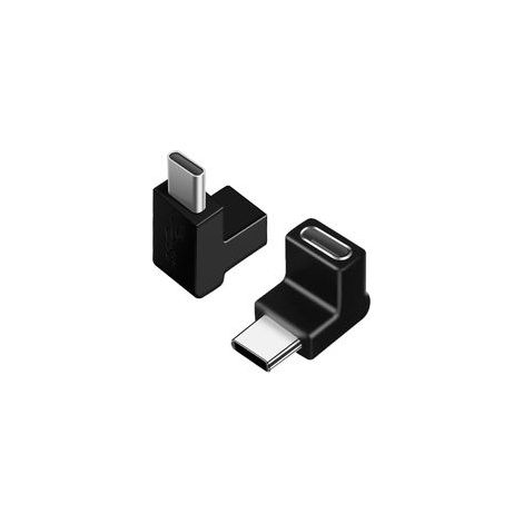 Adaptateur USB C 90 Degrés Angle Droit (Lot de 2), Adaptateur Coudé OTG USB-C 3.1 Femelle à Mâle Compatible avec MacBook Pro, Samsung Galaxy, Téléphones Type-C et Plus (1/5)