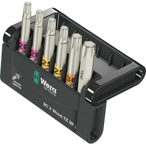 Juego de Puntas Wera Bit-Check 6 Wood TX HF 1, 6 piezas (05056470001) (1/5)