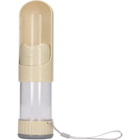 2-in-1 tragbare Wasserflasche für Hunde, auslaufsicher, 350 ml, weiß, ideal für Spaziergänge und Ausflüge mit Hunden und Katzen. (1/5)