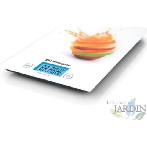 Peso de cocina electrónico, hasta 20Kg, función tara, mide peso y volumen en ml, pantalla LCD, báscula