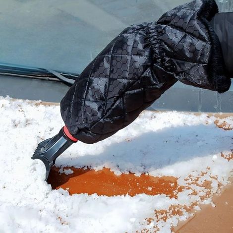 Pelle À Neige - Poignée Ergonomique Antidérapante - Pour Pare-Brise Voiture - Housse Chaude En Coton Polaire - 1 Pièce (1/5)